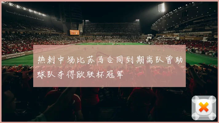 热刺中场比苏马合同到期离队曾助球队夺得欧联杯冠军